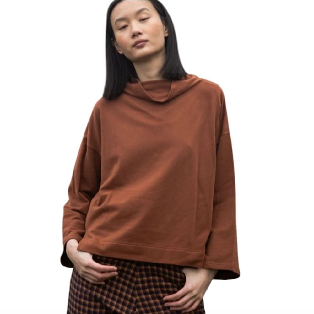 Beaumont Organic Nadine Organic Cotton Sweatshirt in Walnut Size S